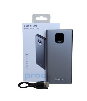 Портативна Батарея PowerBank Proove Guardian 22.5W ✔️Заряди всі гаджети швидко та зручно ⚡Повербанк для телефону ⚡Ємність 10000mAh, підтримка PD і QC, два USB порти ✔️Кращий повербанк для повсякденного використання✔️Купити зараз!