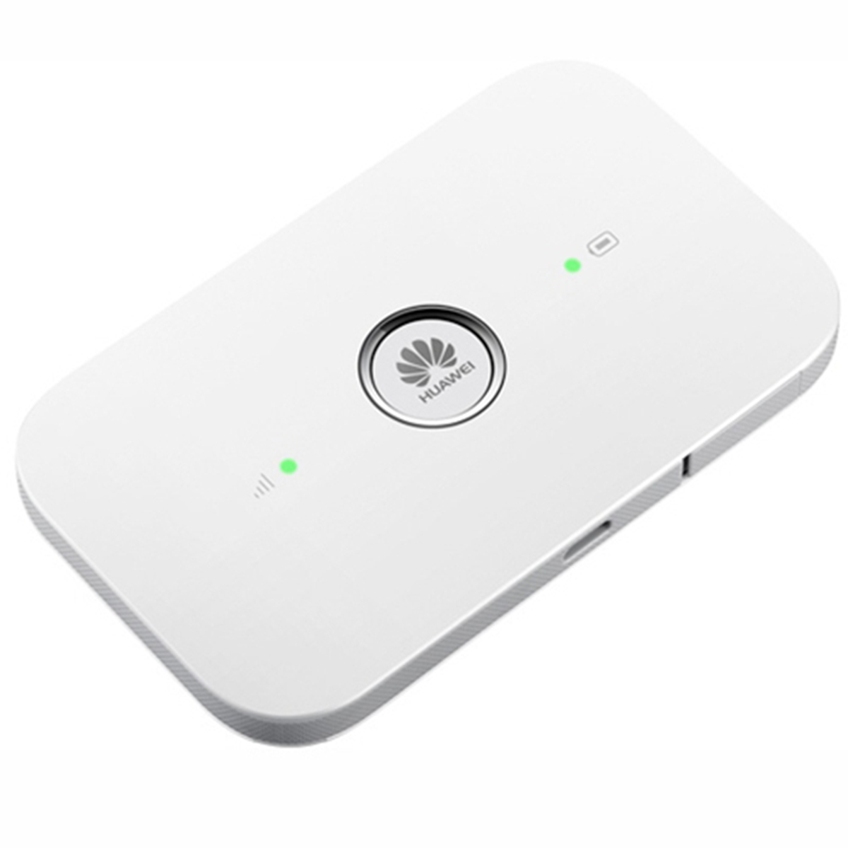 4G роутер WiFi с SIM-картой Huawei e5573s-320, есть возможность подключения внешней антенны с технологией MIMO. Вид роутера спереди и с торцов. Купить на сайте Marketnet
